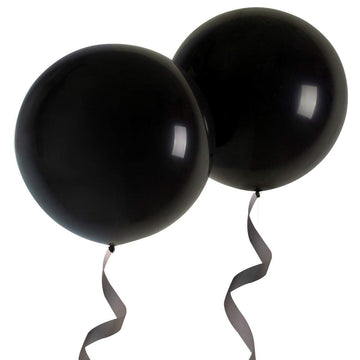 Oupking 36 Inch Giant Round Balloons 6 Packs Black Latex Balloons For Photo Shoot Wedding Baby Shower Birthday Party Decorations