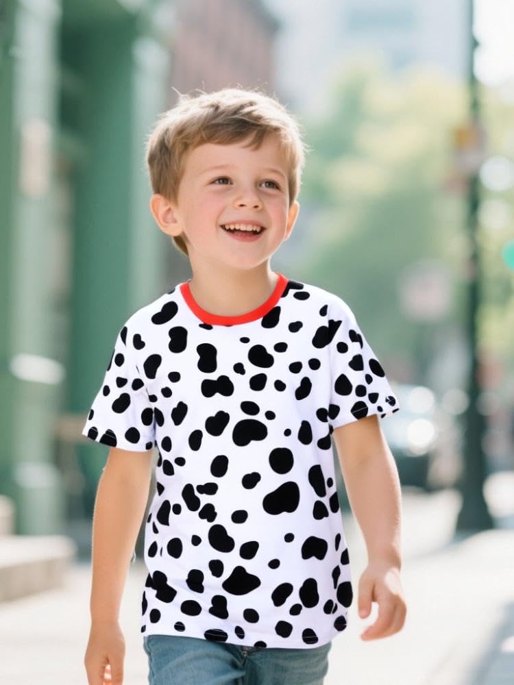 Cosland Boys' Dalmatian Shirt Kids Animal Costume, Small