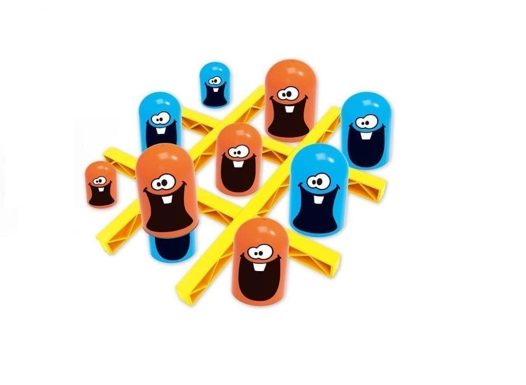 GoldiMec Roll Over Image to Zoom in Gobble Board Game | Learning Toys for 2+ Year Old | Tic Tac Toe Game | Brain Games for Kids 