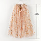 TPMG Princess Tulle Cape for Little Girls Halloween Costume Cloak Dress Up Clothes Pretend Play Party, Sparkling Apricot