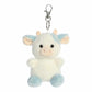 Aurora Adorable Palm Pals Skyla Blueberry Cow Clip-On - Fun Collectible Plush for Kids and mature-themed Collectors - Perfect for Decorating Rooms and Birthday Gifts - Blue 4 Inches
