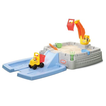 Little Tikes Big Digger Sandbox - Plastic, 28.5''L x 51''W x 25''H, White, Model 624520M