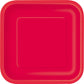 Unique - Eco-friendly Paper Square Plates-18cm Red-Pack of 16, Red (31502EU)