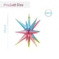 6 Pcs Multicolor Star Foil Balloons One-Piece 14-Pointed Star Balloons 4D Starburst Cone Mylar Balloons 22Inch Christmas Birthda