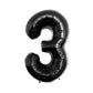 Party Decorz 3 Number Black Foil Balloon/Three Number Black Big Size Foil Balloon (32 Inch,1pcs) For Birthday,Anniversary, Surpr