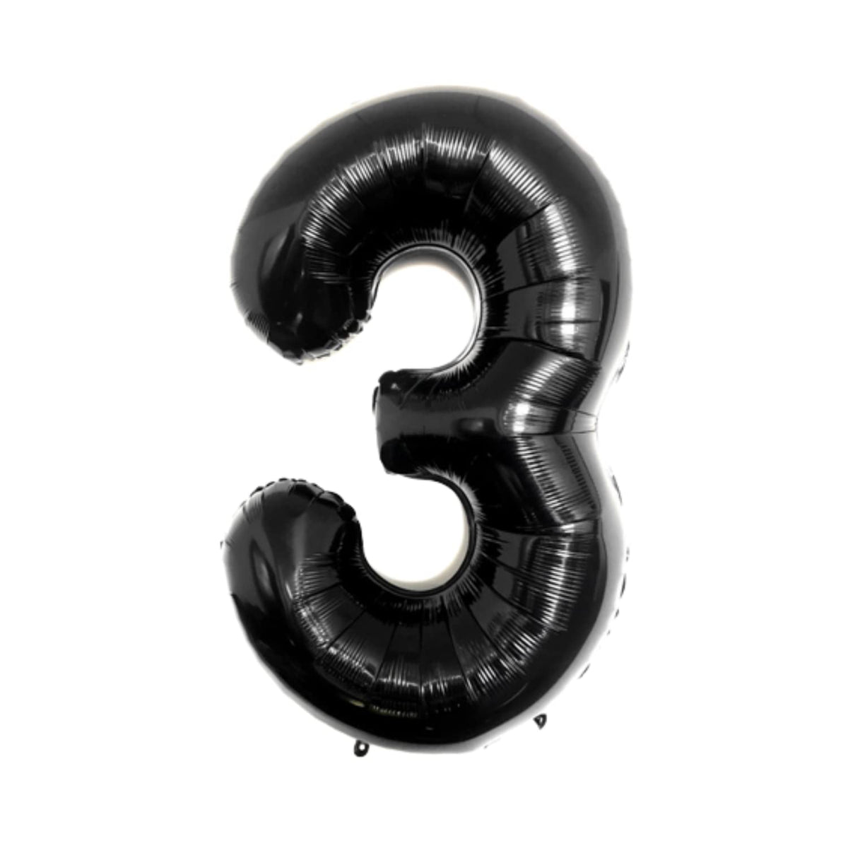 Party Decorz 3 Number Black Foil Balloon/Three Number Black Big Size Foil Balloon (32 Inch,1pcs) For Birthday,Anniversary, Surpr