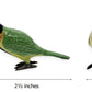 Witnystore Tiny 2?'' Long Rainbow Lorikeet Parrot Bird Figurine - Miniature Hand Made Painted Ceramic Birds Aves Colorful Porcel