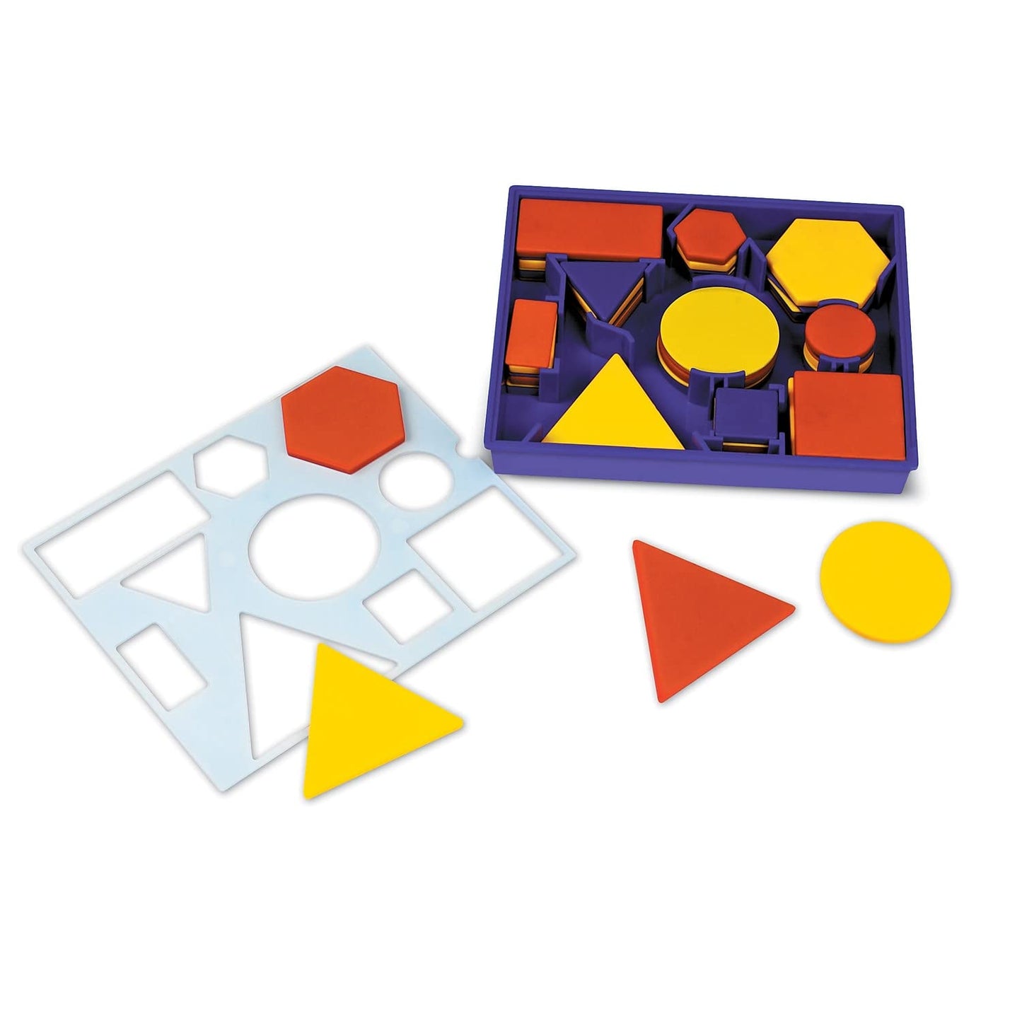 Learning Resources Attribute Blocks Desk Set In Tray, 3 In (Ler1270)
