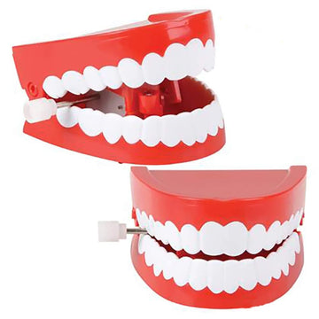 The Dreidel Company Wind Up Teeth Chomping & Chattering Teeth Toys For Kids Birthday Party Favors, Novelty And Gag Gifts, 2.5''
