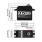 ZOSKAY Rc Servo Brushless Servo Metal Gear High Torque Robot servo Brushless Motor Digital Servo Arduino Servo for 1/8 1/10 1/12