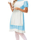 Alice Costume For Women Blue French Maid Costume Puff Sleeve Princess Dress Clothing Set 2Xl