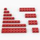 300 Piece Red Building Plate Bulk Assortment Pack, Red Small Base Plate Accessories For Building With 12 Size, Compatible With L