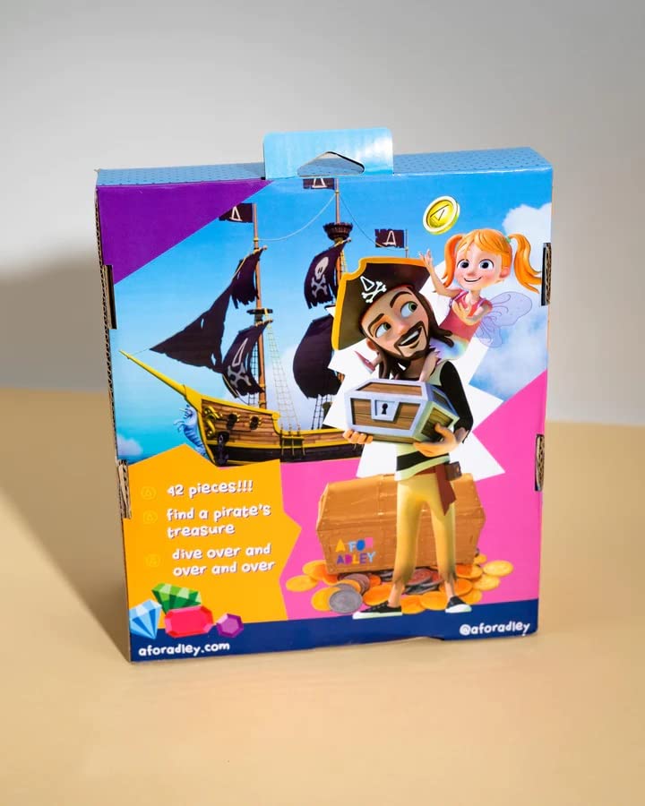 A FOR ADLEY Merch, Adley Toy Pirates vs Fairies Treasure Dive Chest for Boys and Girls for Water Toy Fun as Seen on Adleys You