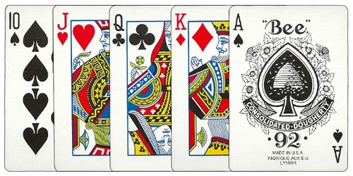 US Playing Card Co. Bee Premium Playing Cards - Poker Sized, Plastic, Blue/Red, Model 4334062017