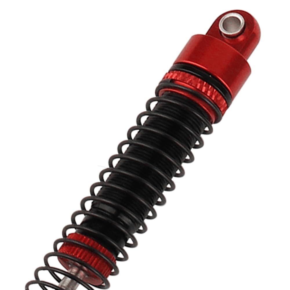 Pothyes 78Mm Aluminum Long Threaded Shocks Absorbers Oil Damper For 1/18 Rc Crawler Trx4M Trx-4M Kupgrade Parts (Red)