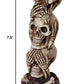 Pacific Giftware See No Evil Hear No Evil Speak No Evil Stacked Skull Figurine Tower Gothic Tabletop Decor 7.5 H