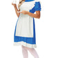 Alice In Wonderland Costume Women Cosplay Elastic Waist White Apron French Maid Dress Xl