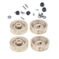 CODA RACING 4pcs 10.4g Brass Wheel Weights Hex Adapter 5mm for AXIAL SCX24 AXI00001 AXI00002 AXI00005 AXI00006 Upgrades 1/24 RC