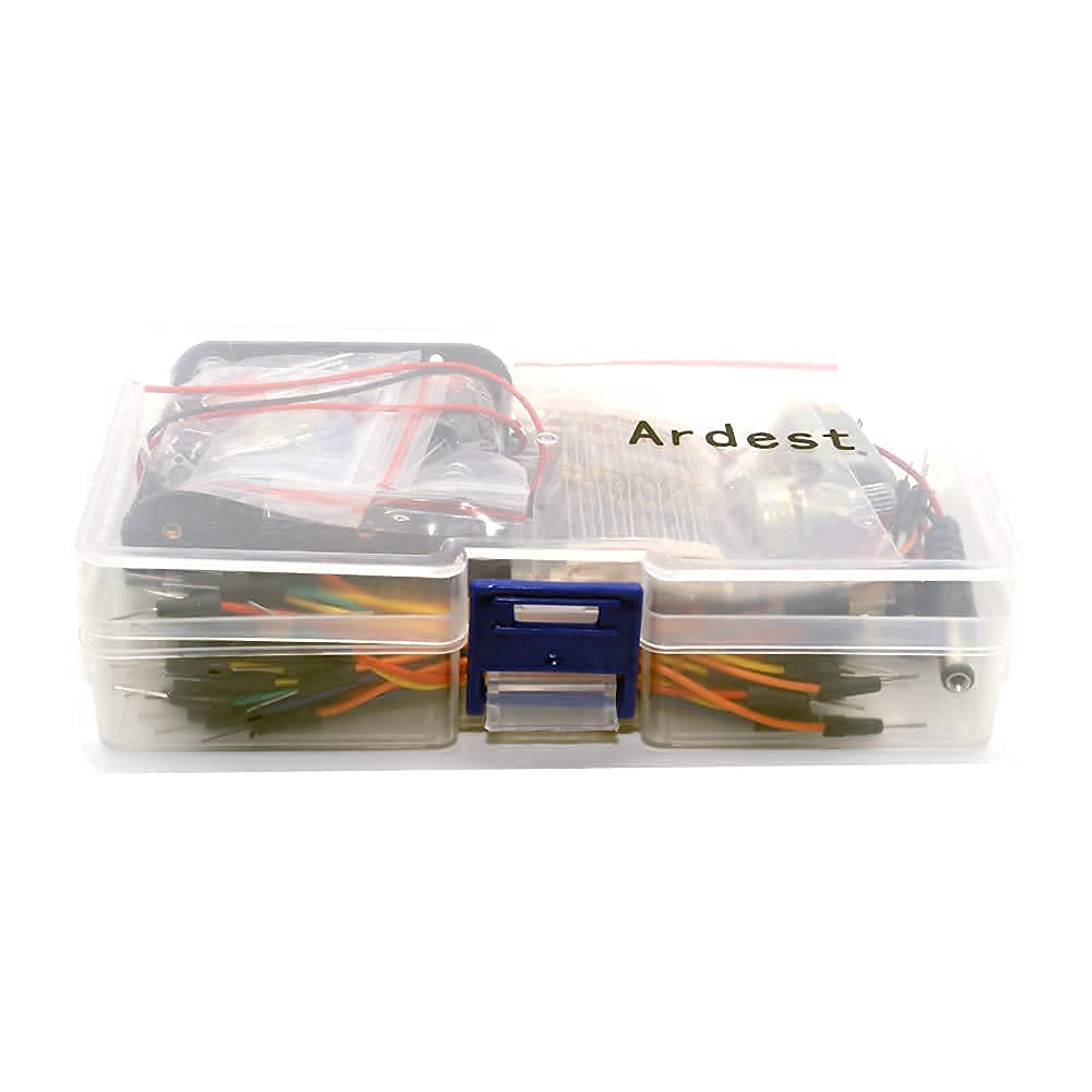 Ardest Fundamentals Of Electricity For Arduino Projects Learning Basic Starter Kit W/Breadboard Jumper Wire Motor Led Resistors And Capacitors