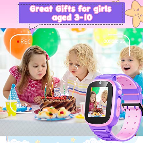 Smart Watch for Kids Toys, Gifts for 3-10 Year Old Girls Boys, 1.44 Touchscreen with 20 Puzzle Games Toddler Educational Toys Ca