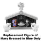 F-Price Replacement Figure For Fisher-Price Little People Nativity Set - Dpx53 ~ Replacement Figure Of Mary Dressed In Blue, Blu