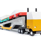 Candycar Wooden Diecast Collection - Magnetic Car Transporter, Premium Handcrafted Beech Wood Toy Car