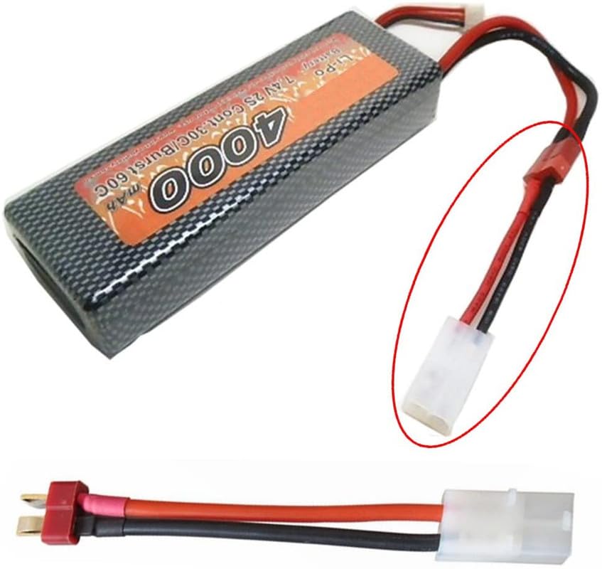 2pcs T-Plug Male Connector to Big-Tamiya Plug Female Connector Adapter and 2pcs T-Plug Female Connector to Big-Tamiya Plug Male