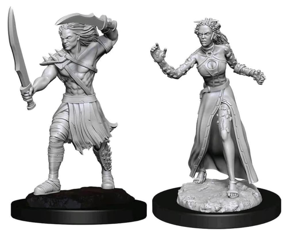 Magic The Gathering Unpainted Miniatures: Vampire Lacerator & Hexmage
