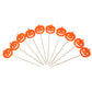 Urjix 10/Set Halloween Cake Topper Cupcake Pick Decor Prop Orange Pumpkin