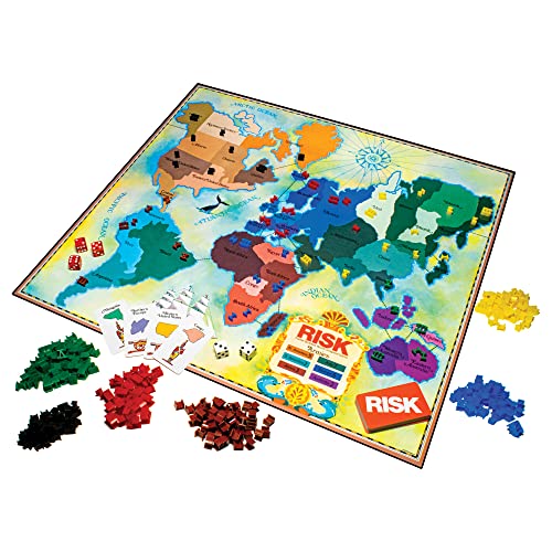 Winning Moves Risk 1980's Edition Board Game, Strategy for 2-6 Players, Multi-color, Original Artwork, Ages 8+