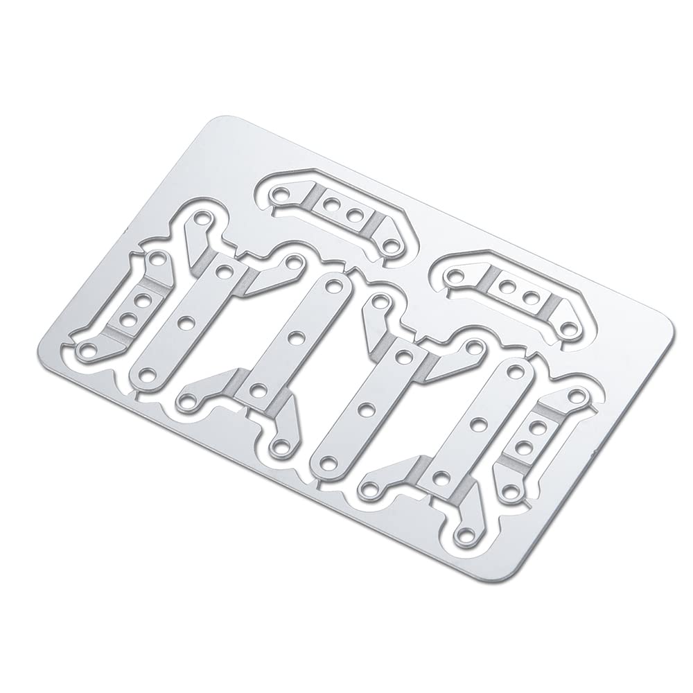 WEFEINO 4PCS Metal Side Door Hinge Cargo Box Hinge for 1/14 Tamiya RC Tractor Trailer Truck Car