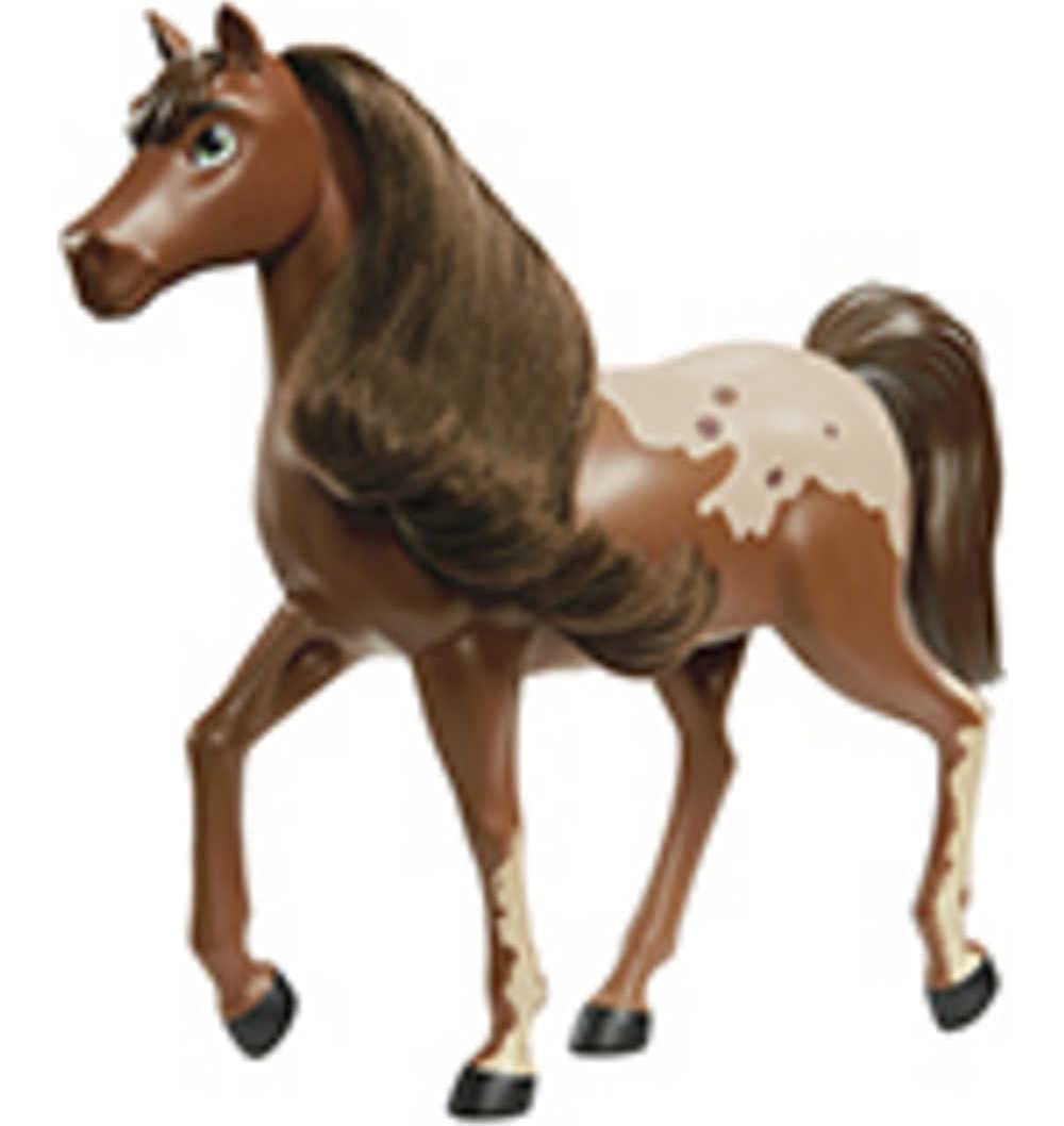 Mattel Spirit Untamed Chestnut Pinto Horse, 8-Inch with Moving Head, Perfect Gift for Horse Fans Ages 3 and Up