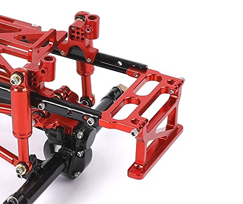 Rzxylrc Aluminum Rear Body Shell Mount Parts For Axial Scx24 C10 1/24 Rc Crawler Upgrades (Red)