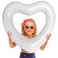 Kid White Heart Pool Float Kid Pool Floats  Water Fun Beach Party Toys for Kids Birthday Scene Layout Props 18 in  White?