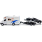 Toy Camper RV Trailer Towing Supercar Sports Model Car Diecast Motorhome Toys for Boys Pull Back Toy Cars, Beach Sandbox Outdoor