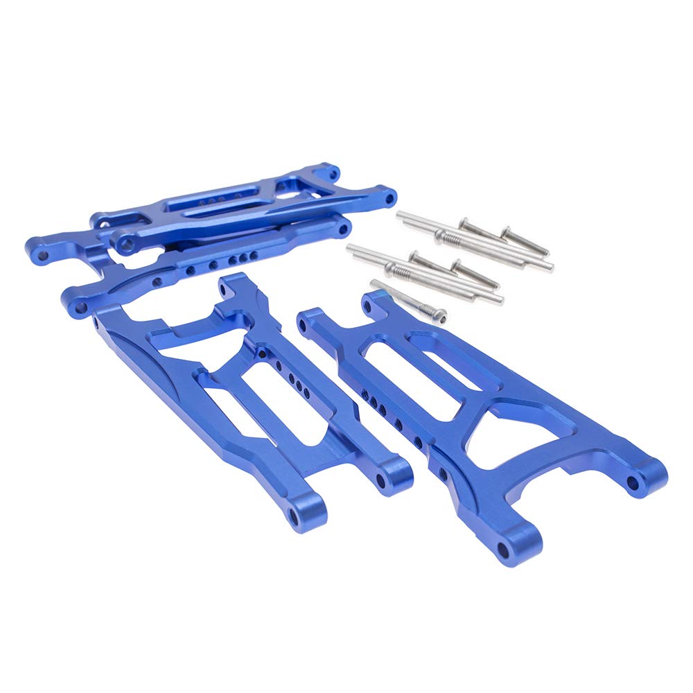 CODA RACING 4-Pack Alloy Front&Rear Suspension Arms for Traxxas 1/10 4X4 Slash, Stampede, Rustler 4WD VXL-Replaces Part 3655