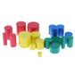 Ecomistiq Beechwood Montessori Knobless Cylinders Blocks Family Set Kids Childrens Early Educational Toys|Stacking Blocks|Buildi