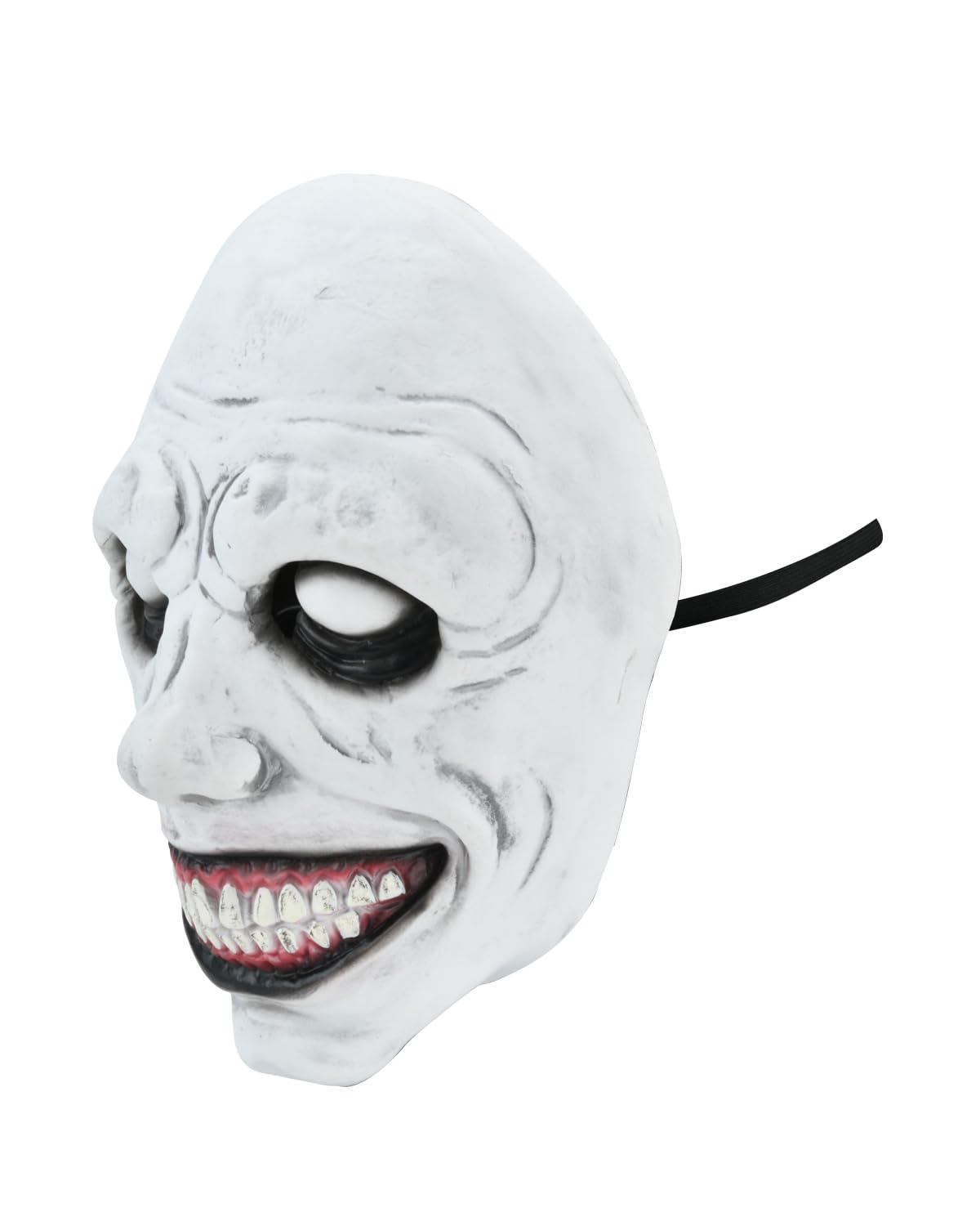 ABONDEVER Scary Halloween Mask Smiling Demon Mask Creppy Halloween Masks with White Eye Evil Devil Horror Latex Mask