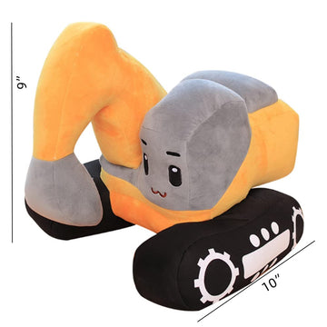 Yudong Excavator Plush Toy,10'' Soft Excavator Stuffed Construction Toy,For Children'S Birthday, Christmas, Party Gifts(Yellow)