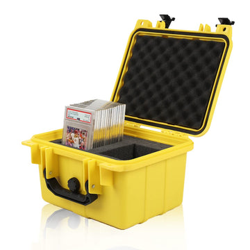 G-Plus Graded Card Storage Box Fit Bgs Psa Sgc Fgs Weatherproof Graded Sports Trading Cards(Small, Yellow)