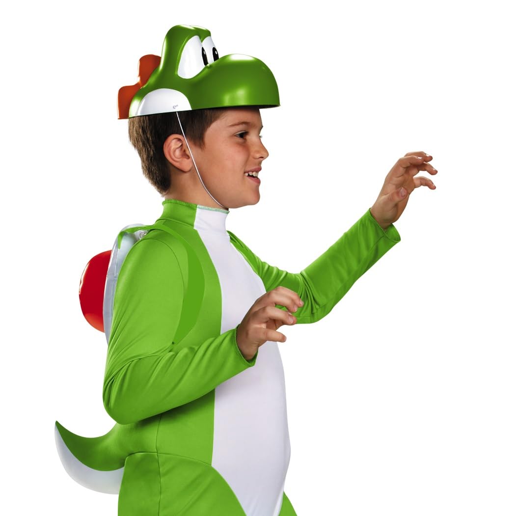 Yoshi Deluxe Costume, Official Nintendo Super Mario Costume, Kids Size Medium (7-8)