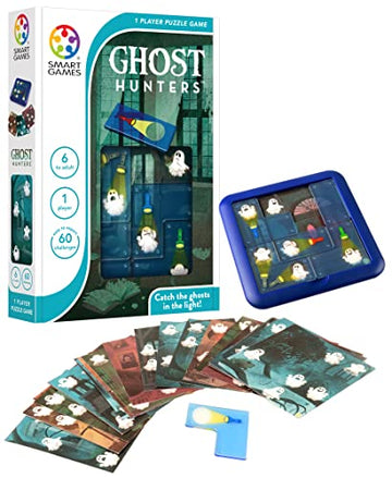 Smartgames Ghost Hunters Travel Game For Kids And Adults, A Spooky, Stem Focused Cognitive Skill-Building Brain Game - Brain Teaser For Ages 6 & Up, 60 Challenges