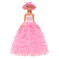 Barwa White Wedding Dress With Veil And Princess Evening Party Clothes Wears Gown Dress Outfit With Hat For 11.5 Inch Girl Doll