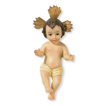 Baby Jesus Figurine With Story Card - Cast Resin Doll For Religious Christmas Nativity Scene Set Or Table Top Display, 3.5 Inch