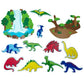 Edushape Foam Bath Toys Set - 12 Removable Dinosaurs for Toddlers - Imaginative Learning Activity Play Set