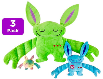 Bumpas 3 Pack Includes: Weighted Stuffed Pillow Animal (Shin Shin) with Surprise Bumpaloo & Thumper - Soft & Cuddly Plush for Co