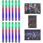 Super Z Outlet Upgraded Light up Foam Sticks, 3 Modes Colorful Flashing LED Strobe Stick for Party, Concert and Event (12)