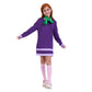 KDAFJLKD Girls Halloween Costume Long Sleeve Purple Dress Cosplay with Accessories Wig Scarf Headband Stockings (120 (5-6 Years))