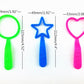 Honbay Bubble Wands - 12pcs Mix Color Circle Star Heart Shapes, Plastic Fun for Kids