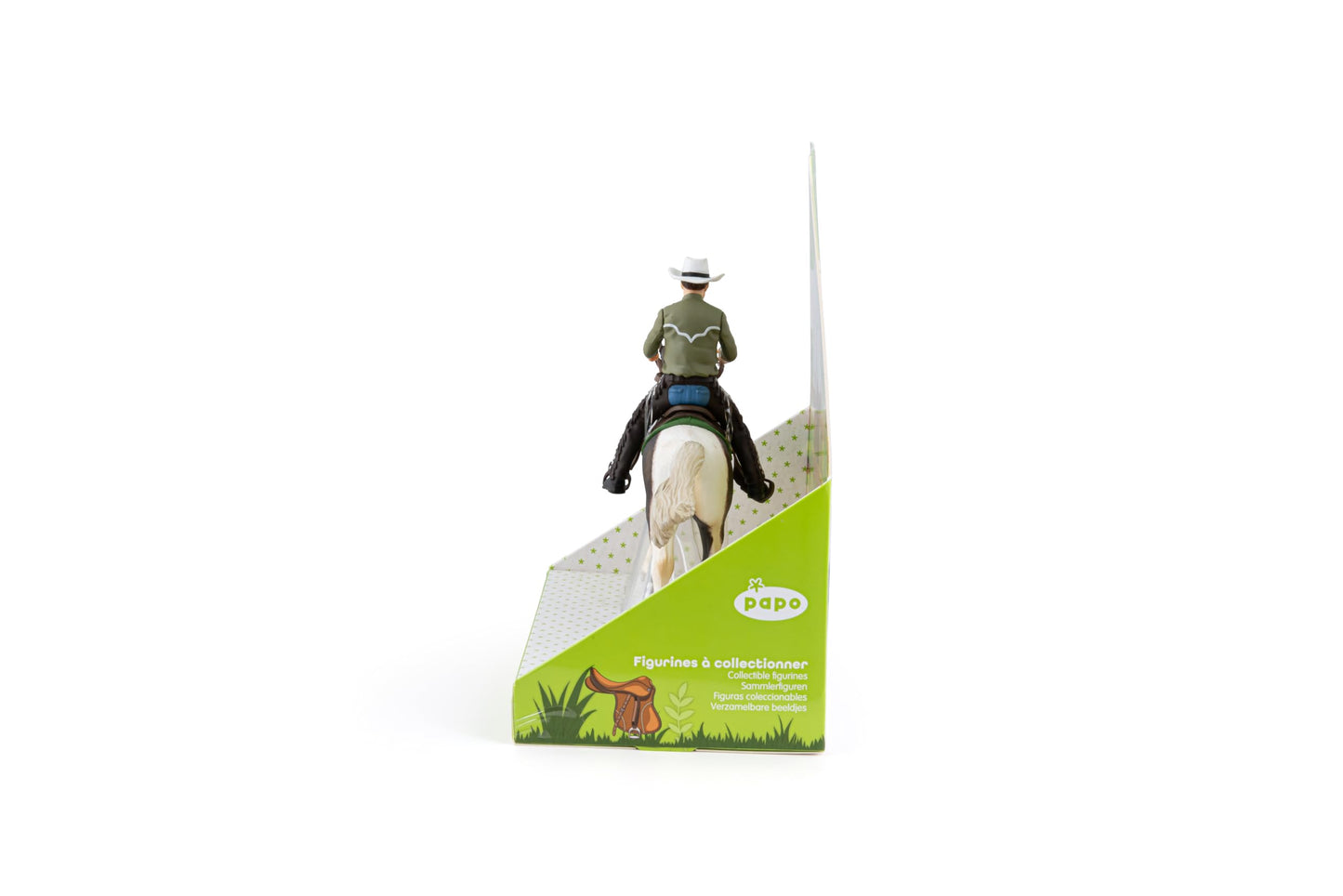 Papo Cowboy and Horse Figurine - Hand-Painted Collectible - Model 51573 - Multicolor - Suitable for Ages 3 and Up